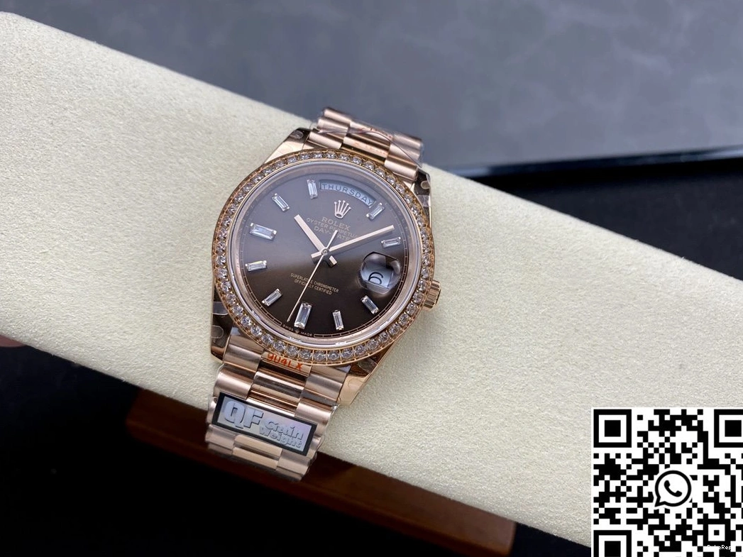 Factory Rolex Chocalate M228345rbr-0006 QF Steel v5 Day Date Tungsten Dial 1013